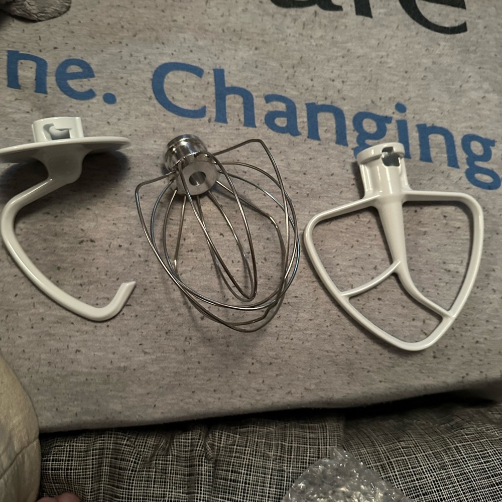 Mixer Attachments Set - White and Stainless Steel